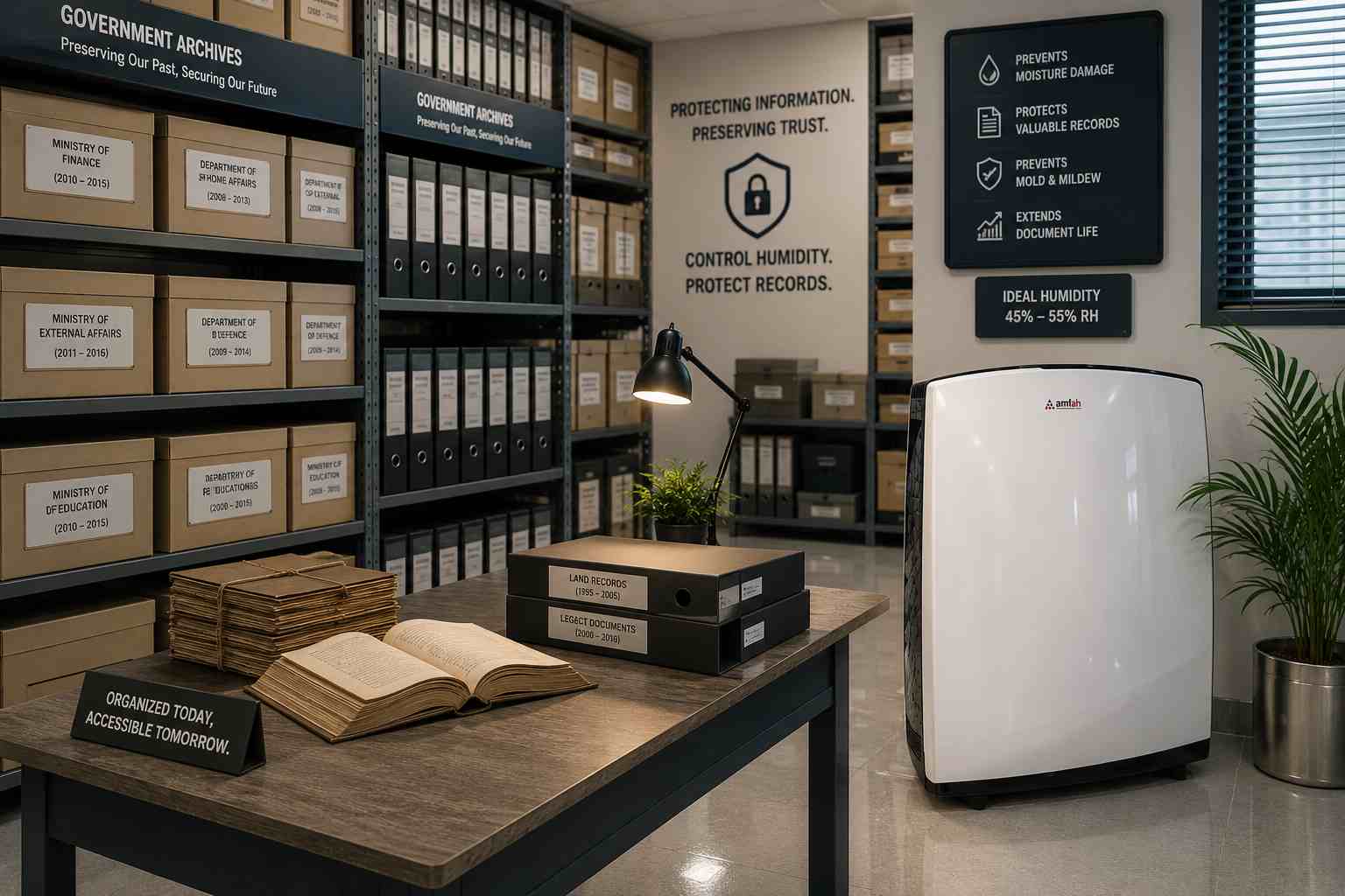 Humidity Control for Government Archives & Corporate Record Rooms